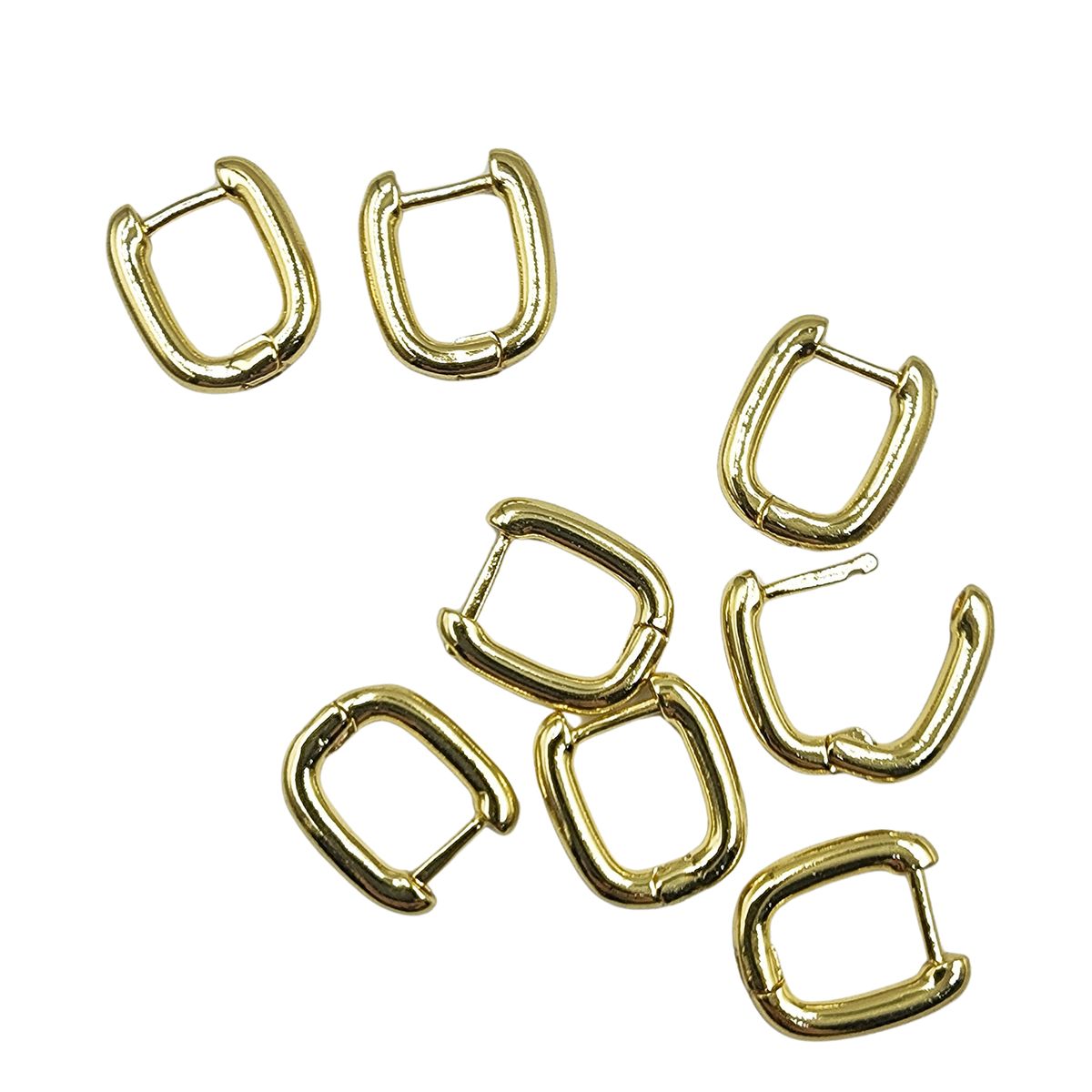 GENERICO - Set De 6 Pares De Bases De Aros Con Baño De Oro Modelos 8