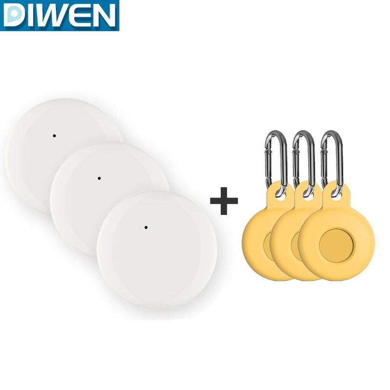 DIWEN - Dispositivo antipérdida para iPhone funda protectora Yellow 3 Pack