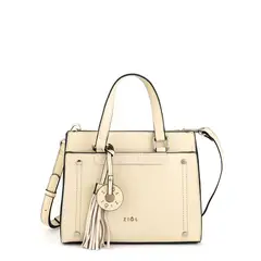 ZIOL - Cartera dos asas mediana inisa blanco crudo