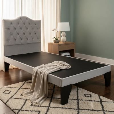 Imagen 2 del producto Cama 1 Plaza Ovalada Incluye Base y Respaldo Perla