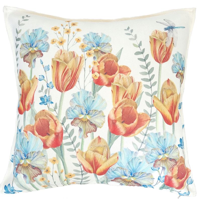 MARGARITA SCHEEL BY CASA ALVARINHO - FUNDA COJÍN MARISA TULIPANES Y PENSAMIENTOS 45X45
