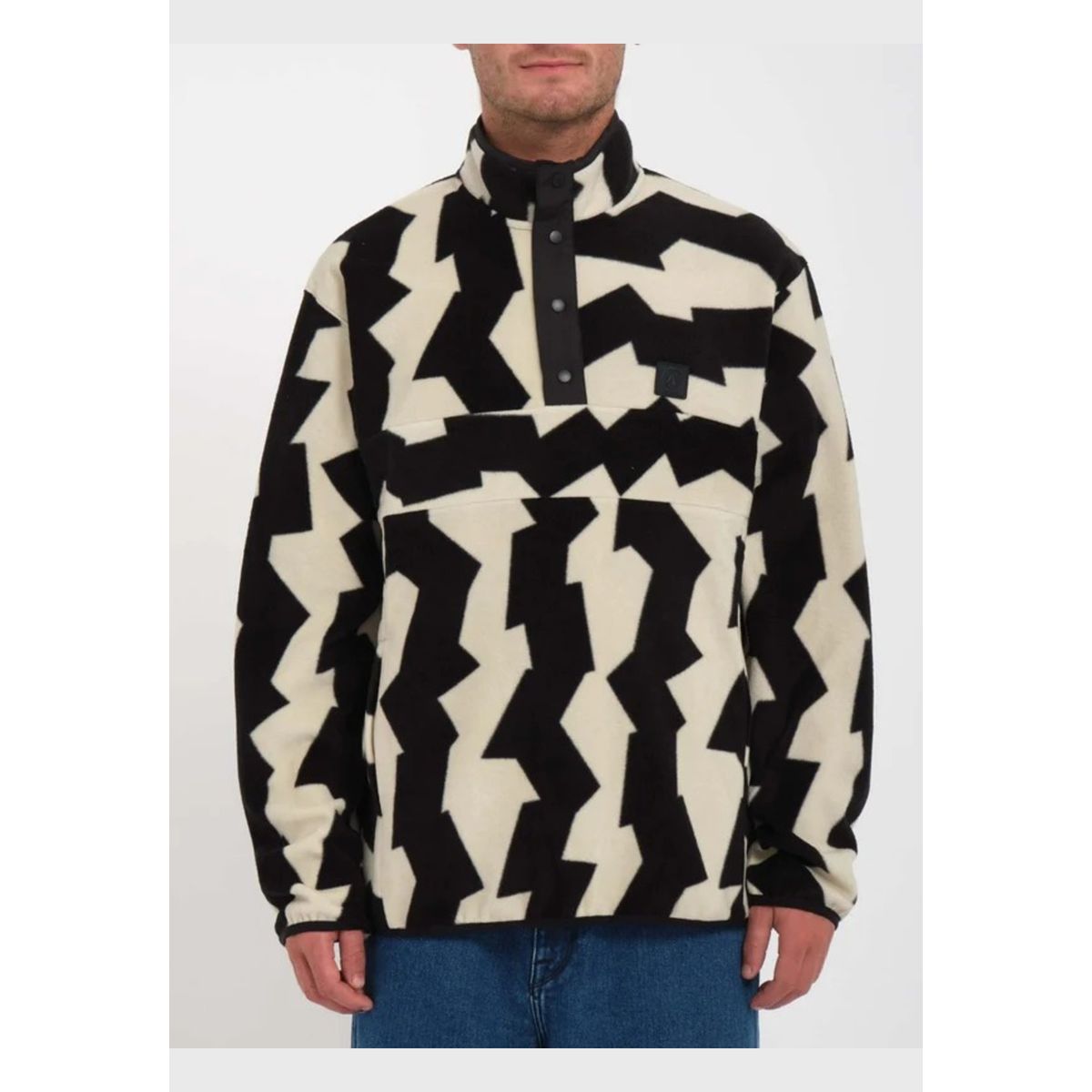 VOLCOM - Poleron Polar Mock Neck Negro Hombre Volcom