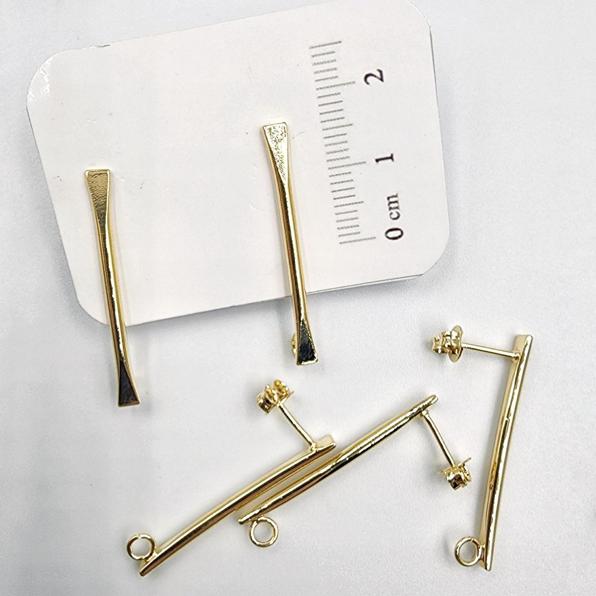 GENERICO - Set De 6 Pares De Bases De Aros Con Baño De Oro Modelos 8