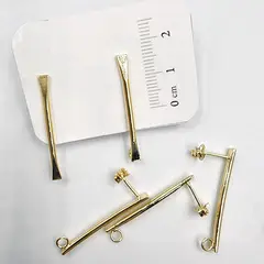 GENERICO - Set De 6 Pares De Bases De Aros Con Baño De Oro Modelos 8