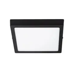 GENERICO - Panel LED Sobrepuesto Cuadrado Negro PRO 18W Neutro