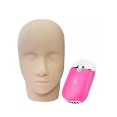 GENERICO - Cabeza O Maniquí De Practica + Ventilador De Pestañas