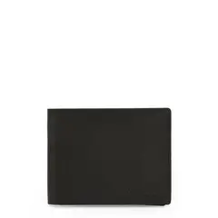 AMPHORA - Billetera cristian cuero simple negro