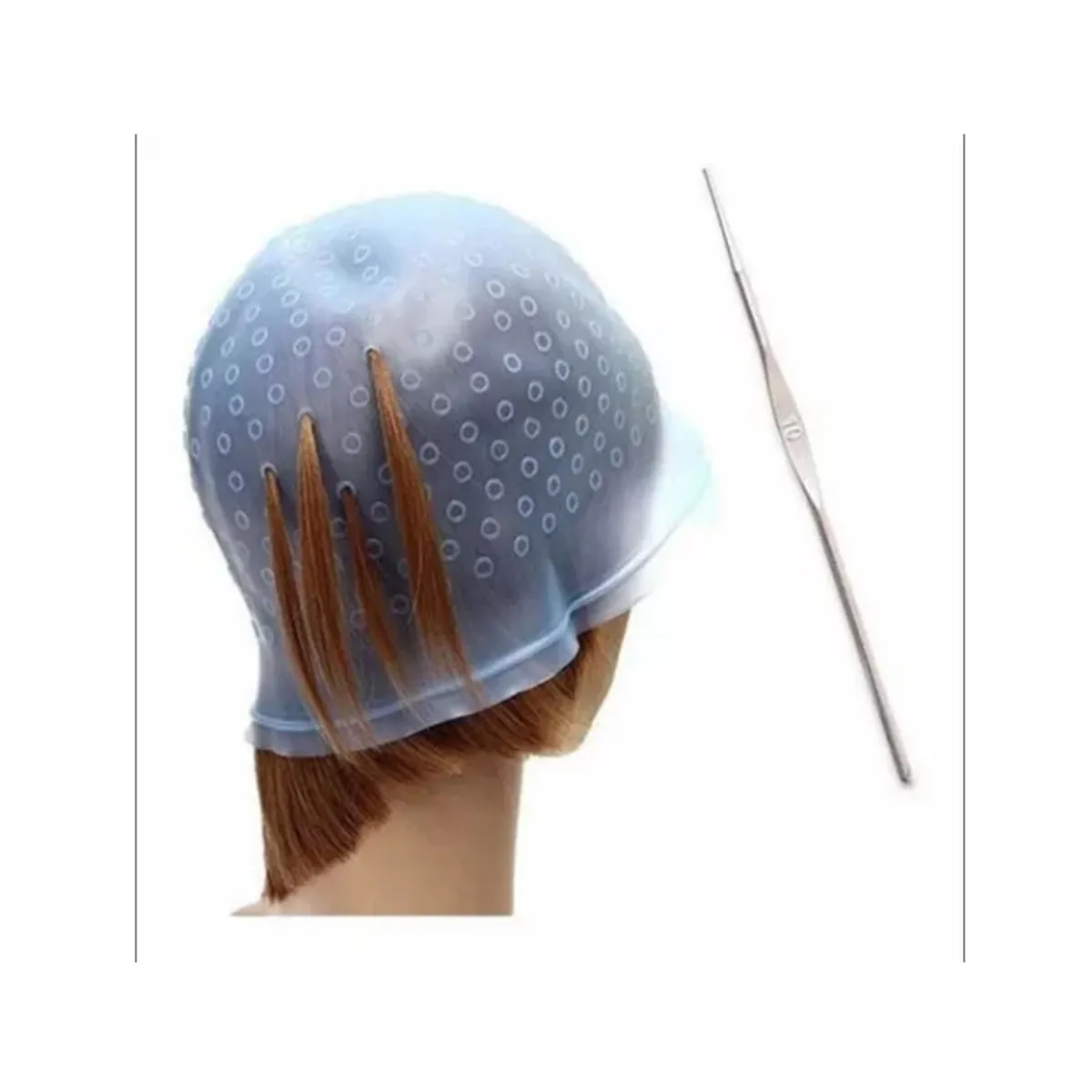 GENERICO - 6 Gorro Visos Goma / Tintura Decolorante Peluquería