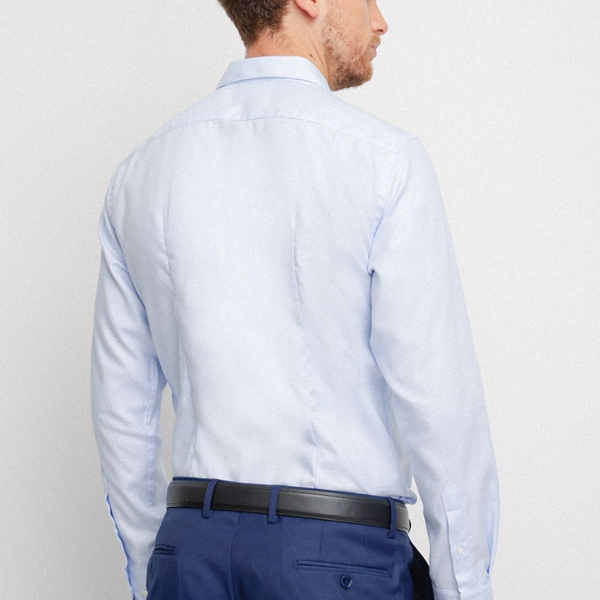 TRIAL - Camisa hombre Formal Slim Fit Vercelli Algodón Celeste