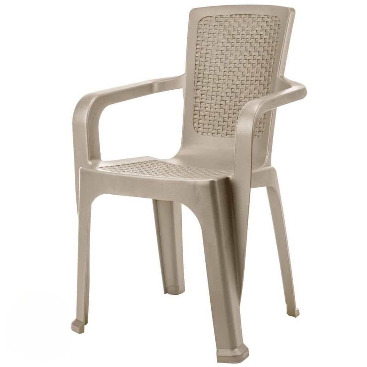 REYPLAST - Silla ComedorTerrazaCamping Manu Rattan Con Apoyabrazos