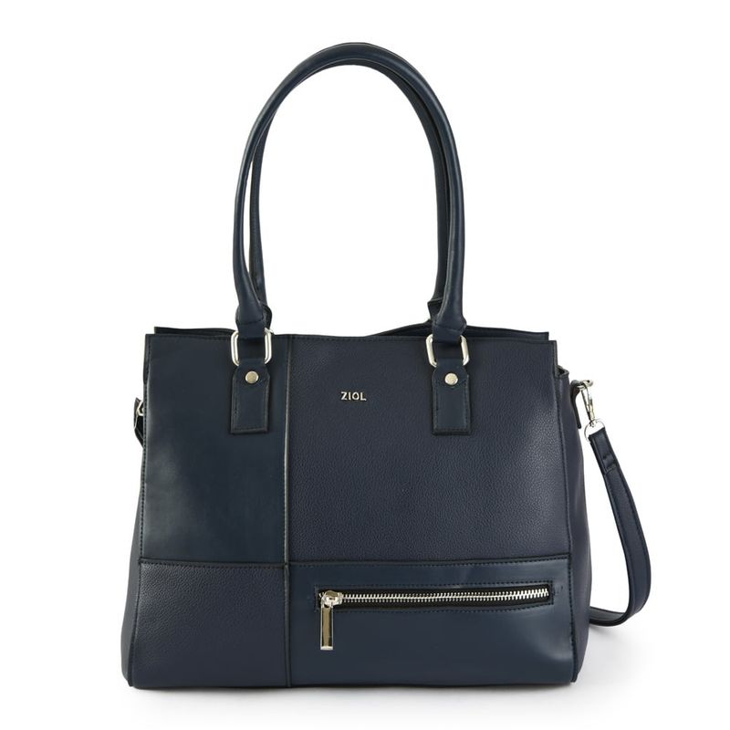 ZIOL - Cartera dos asas tres divisiones grande lupe azul oscuro
