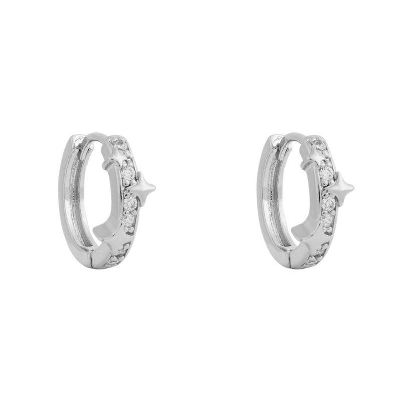 BOAZ JOYAS - ARGOLLAS ARLA BAÑADAS EN ORO BLANCO