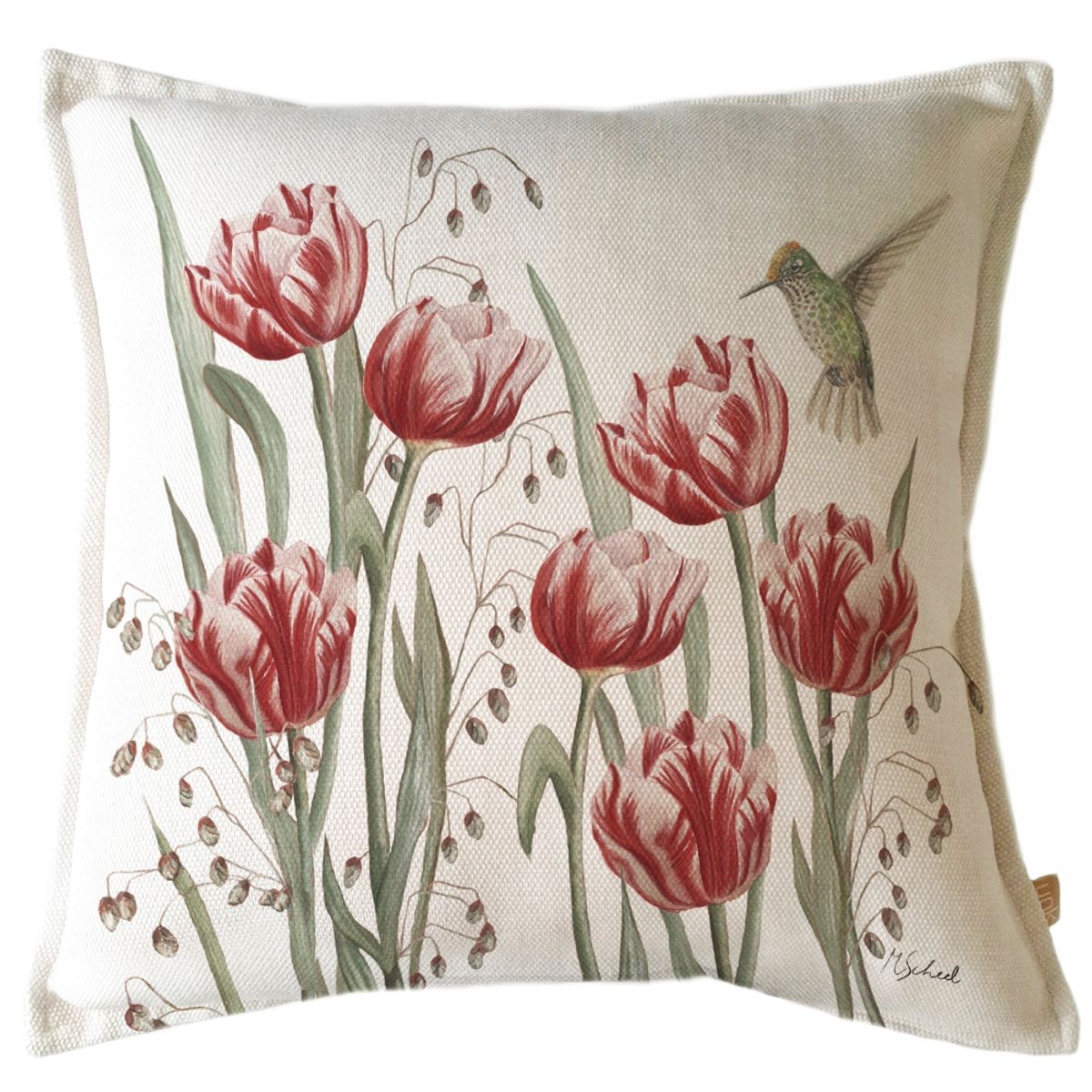 MARGARITA SCHEEL BY CASA ALVARINHO - FUNDA COJÍN MARISA BULERÍA TULIPANES 45X45