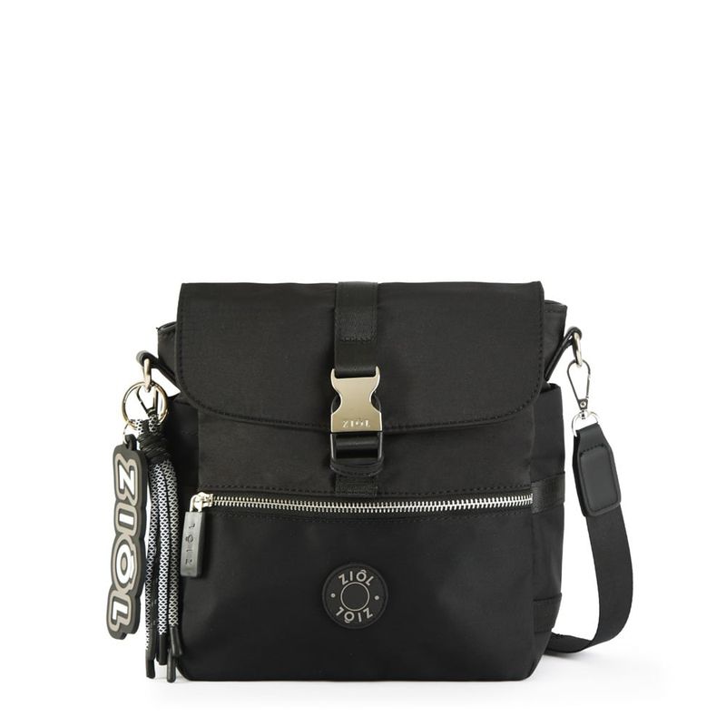 ZIOL - Cartera bandolera con tapa mediana tavira negro