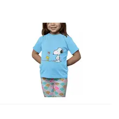 GENERICO - Polera Niña Snoopy Charlie Brown Flor Estampado Algodon