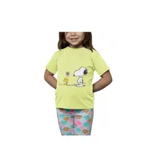 GENERICO - Polera Niña Snoopy Charlie Brown Flor Estampado Algodon
