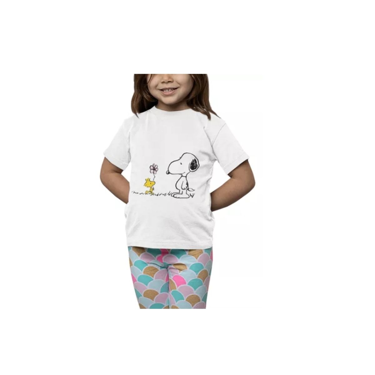 GENERICO - Polera Niña Snoopy Charlie Brown Flor Estampado Algodon