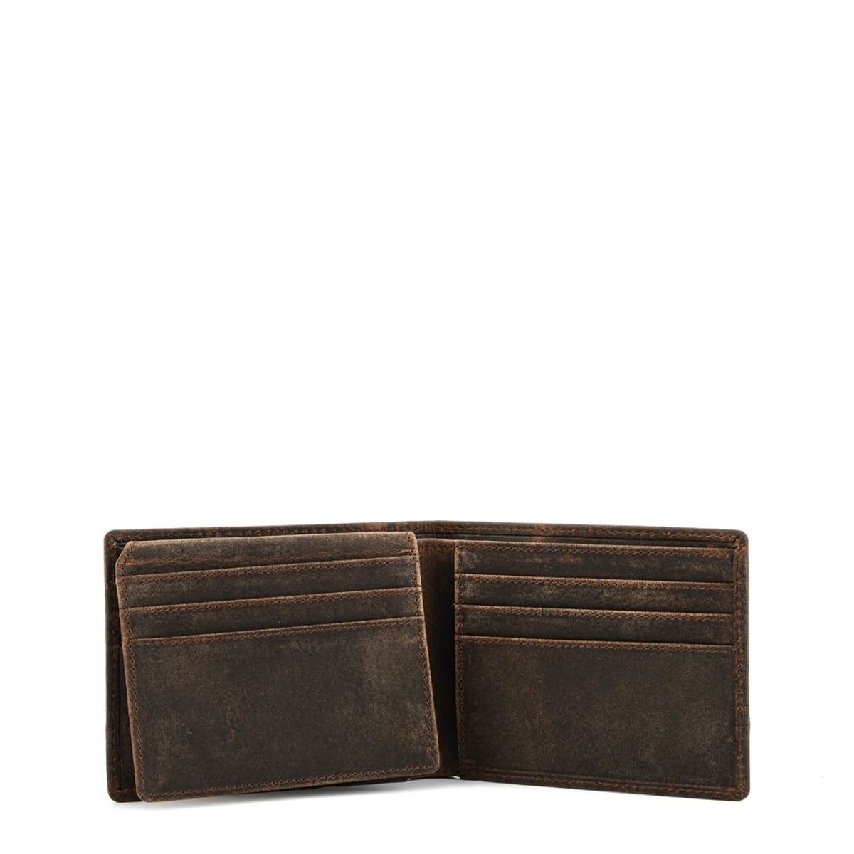 ZIOL - Billetera con aleta mediana juan café