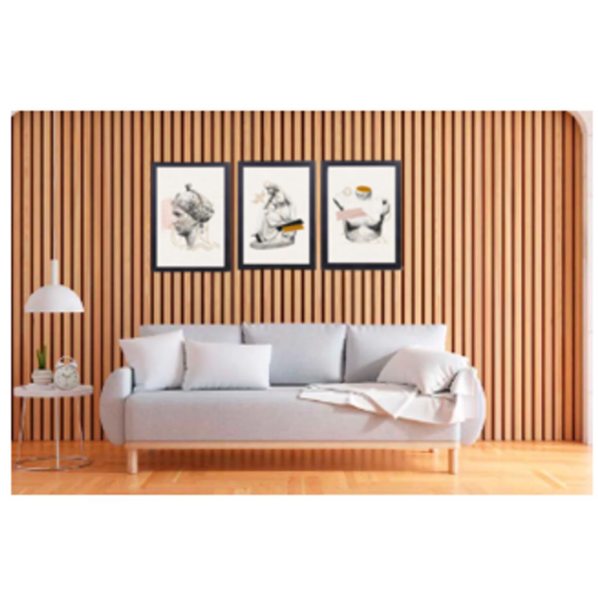 GENERICO - Cuadros  Decorativo Escultura  Mujer Griega Pack X 3 Uds   35cm  X 50cm C/u