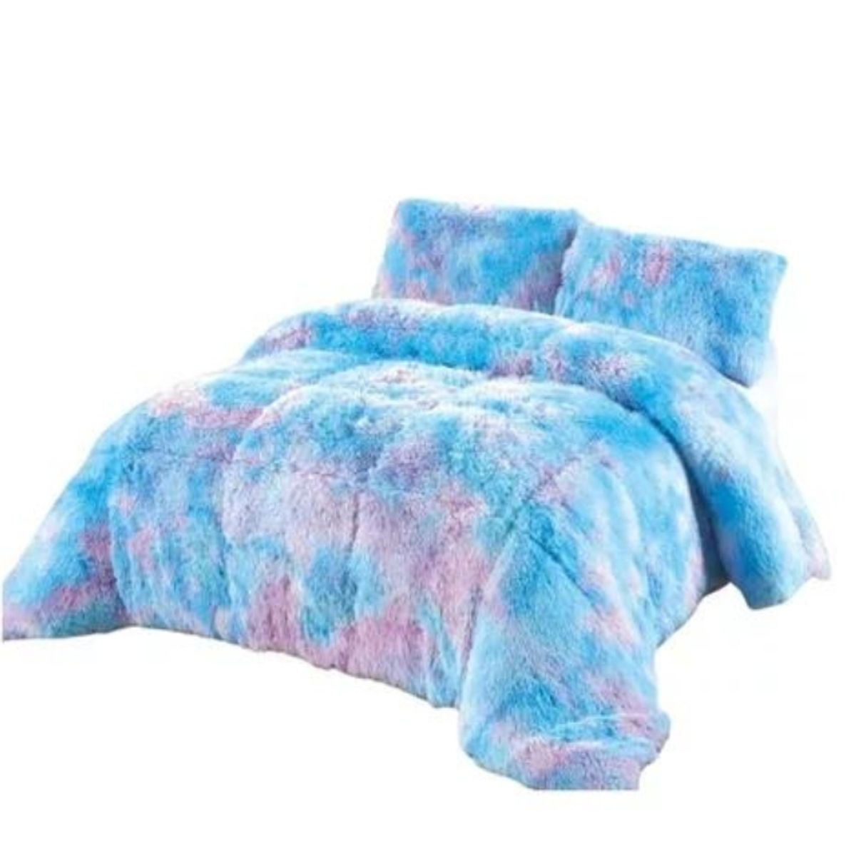 GENERICO - Cobertor Plumón Invierno Chiporro Liso Peludo Cama 2 Plazas CIELO