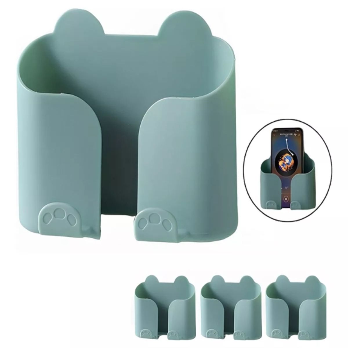 GENERICO - 4pk Soportes De Pared Adhesivo Para Celular Y Control Remoto