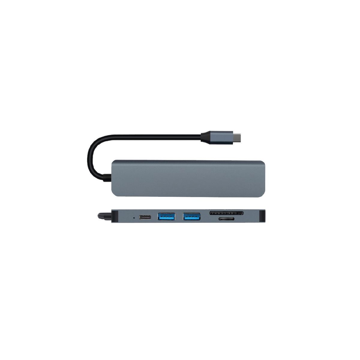 TECNOLAB - Hub Conector Tipo C 6 En 1 - SC