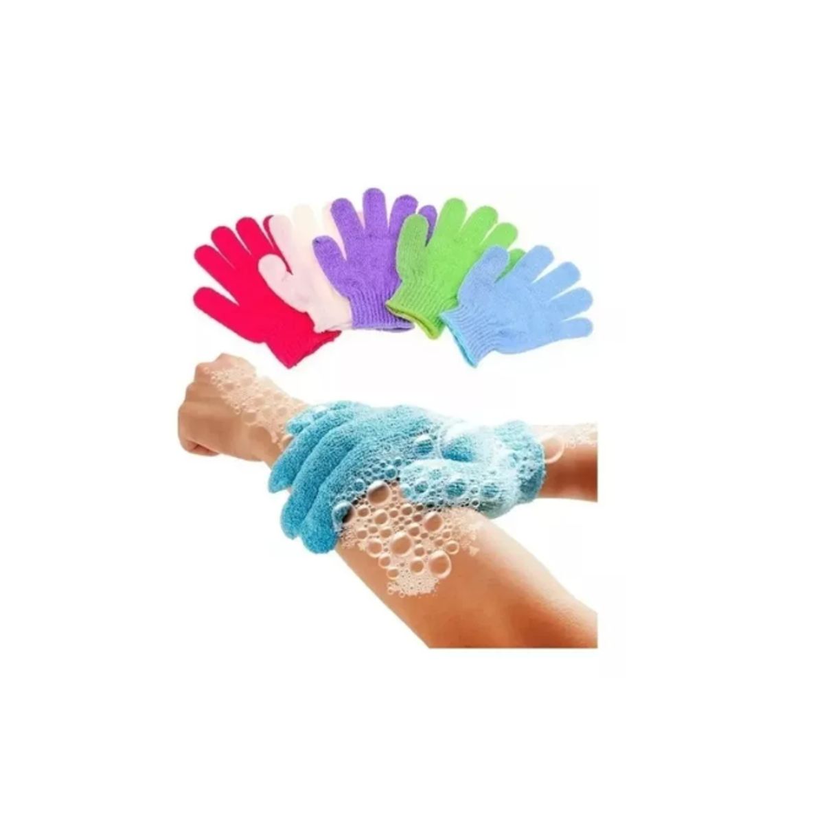 FLOWER SECRET - Pack X 2 Guantes Exfoliantes Ducha Limpieza Desinfeccion