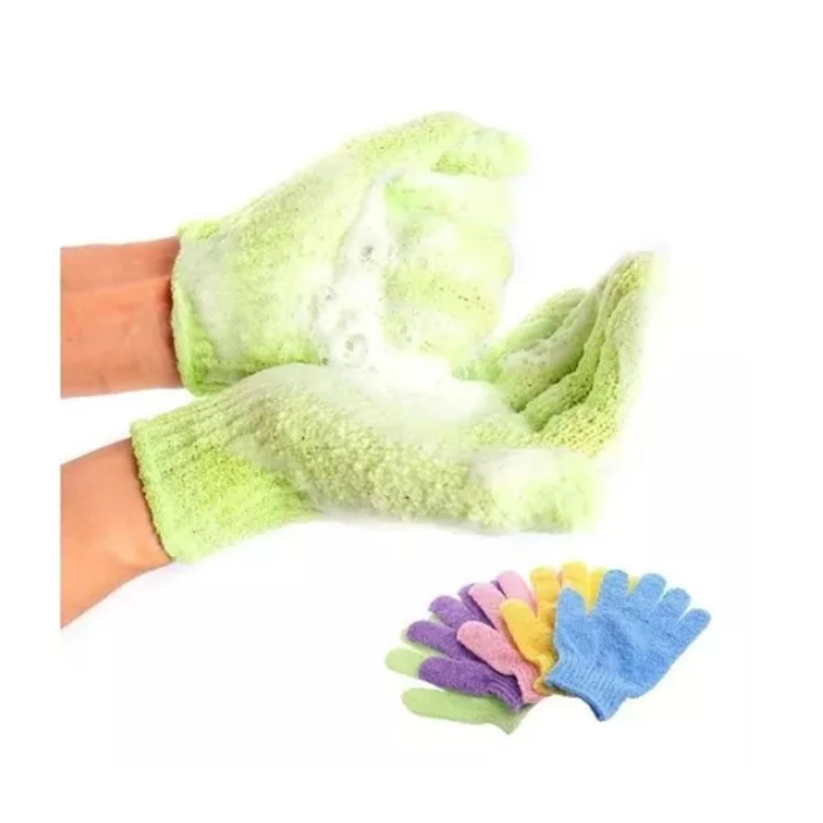 FLOWER SECRET - Pack X 2 Guantes Exfoliantes Ducha Limpieza Desinfeccion