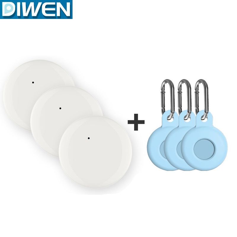 DIWEN - Dispositivo antipérdida para iPhone funda protectora Azul 3 Pack