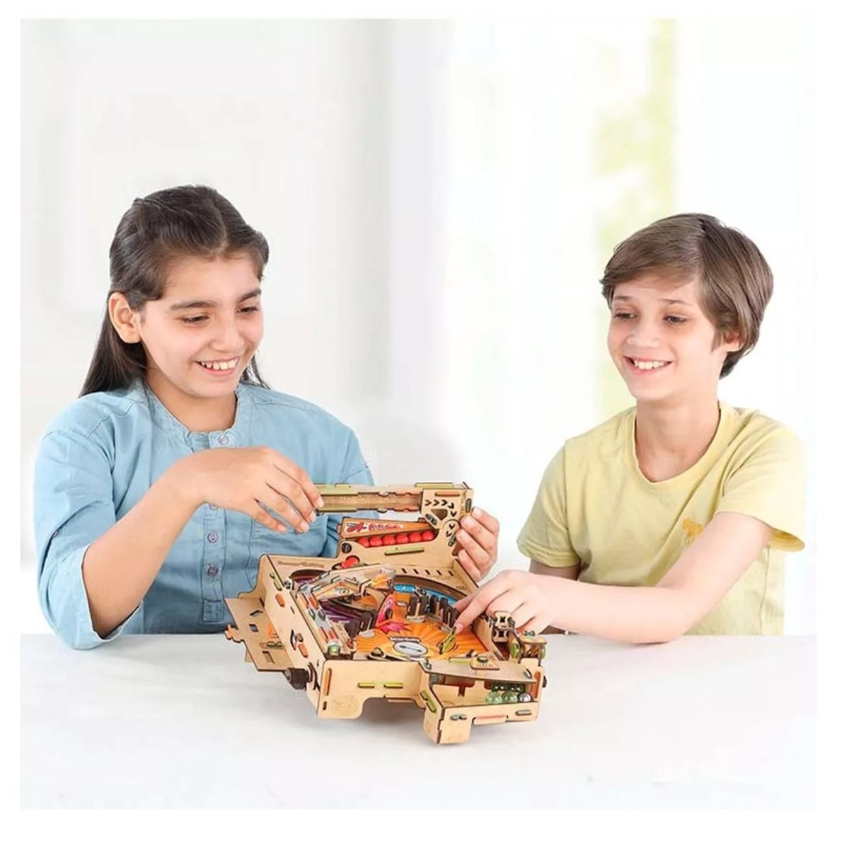 GENERICO - Pinball Flipper Mecanico Armable Puzzle 3d Stem Smartivity