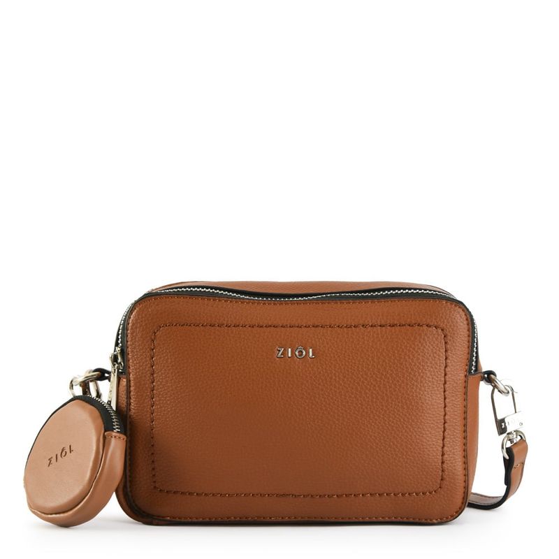 ZIOL - Cartera bandolera pequeña iskra café