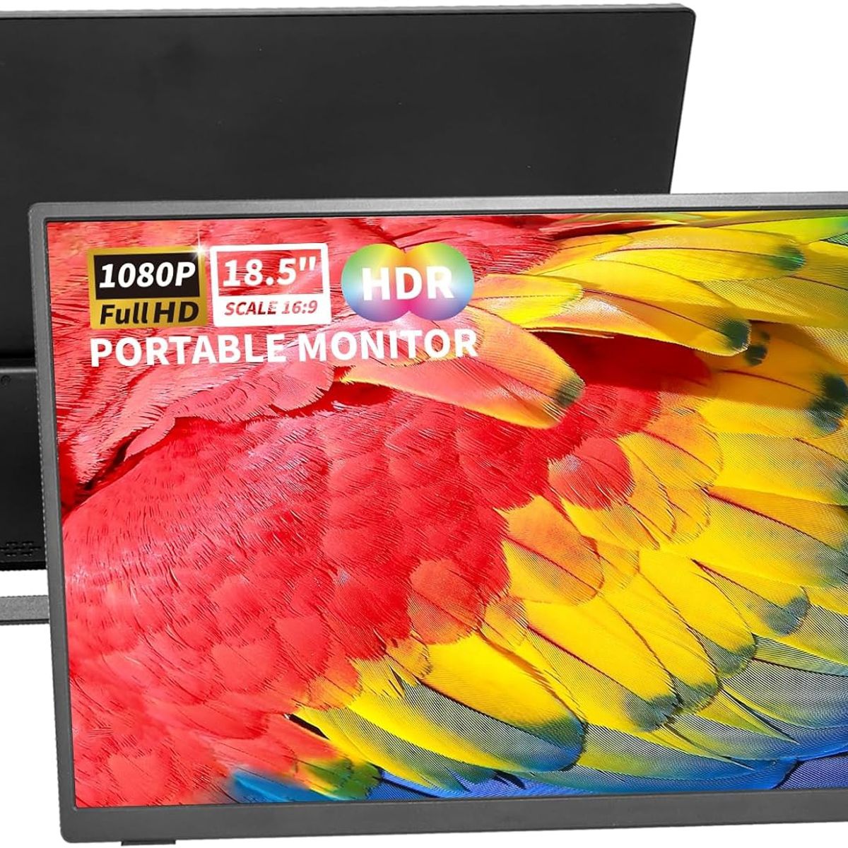 REHISK - Monitor Portátil 18.5 FHD 100Hz - para PC o consolas (Con soporte)