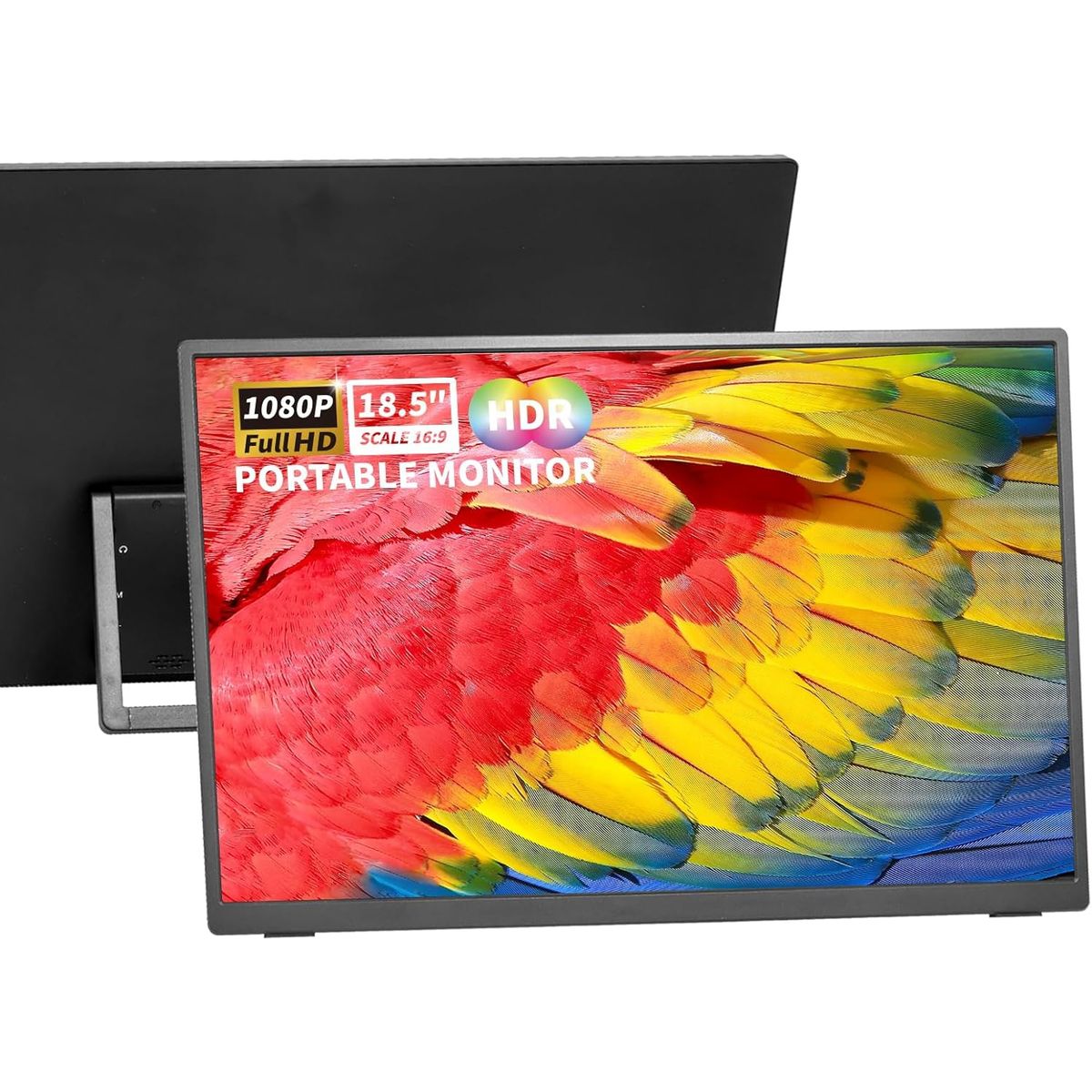 REHISK - Monitor Portátil 18.5 FHD 100Hz - para PC o consolas (Con soporte)