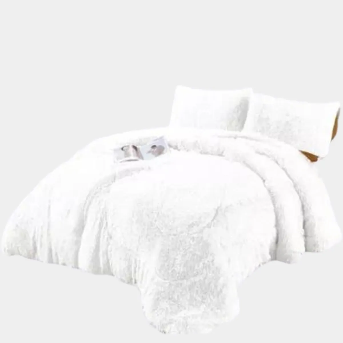 GENERICO - Cobertor Plumón Invierno Chiporro Liso Peludo Cama 2 Plazas BLANCO