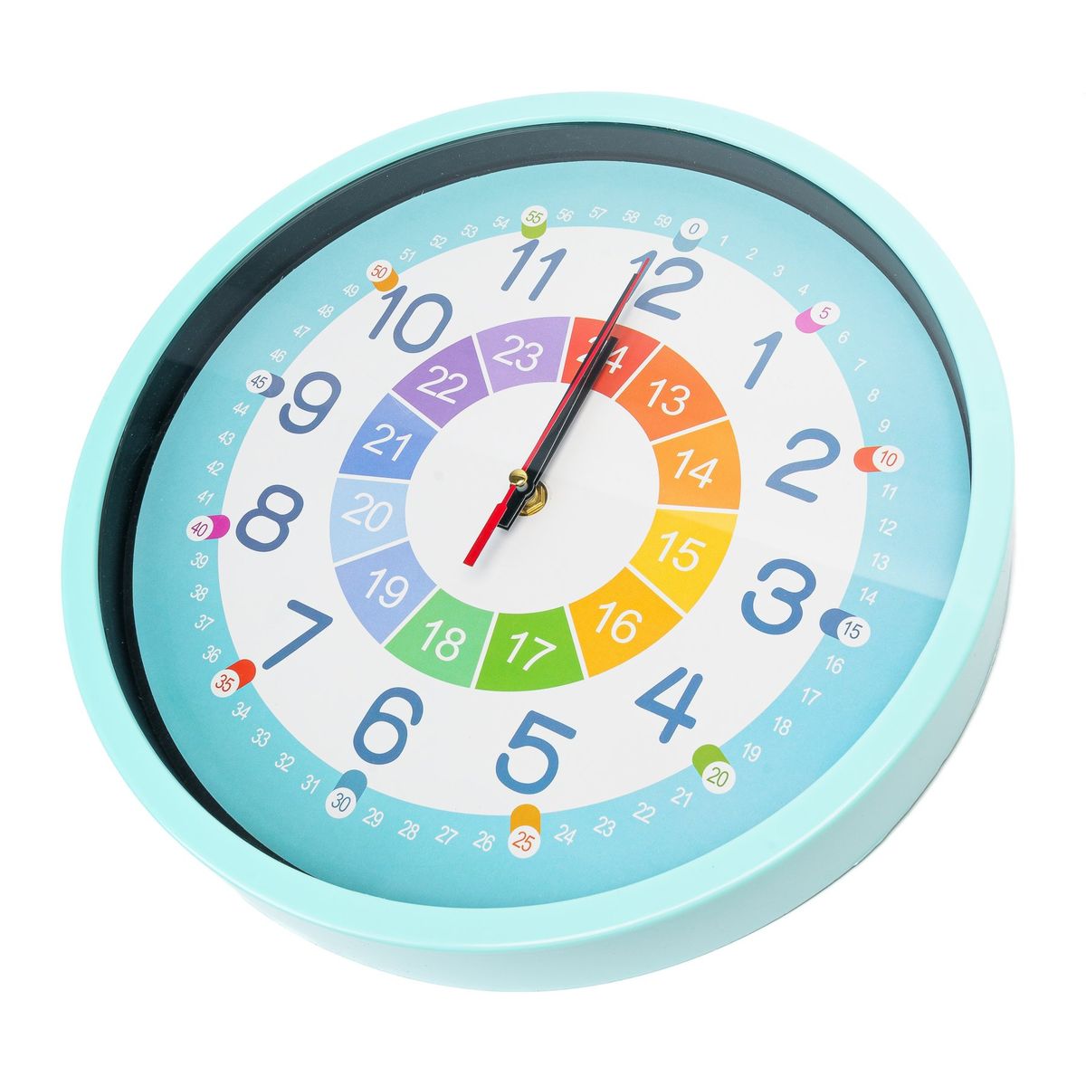 CHINITOWN - Reloj de Pared Infantil Celeste Chinitown