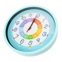 CHINITOWN - Reloj de Pared Infantil Celeste