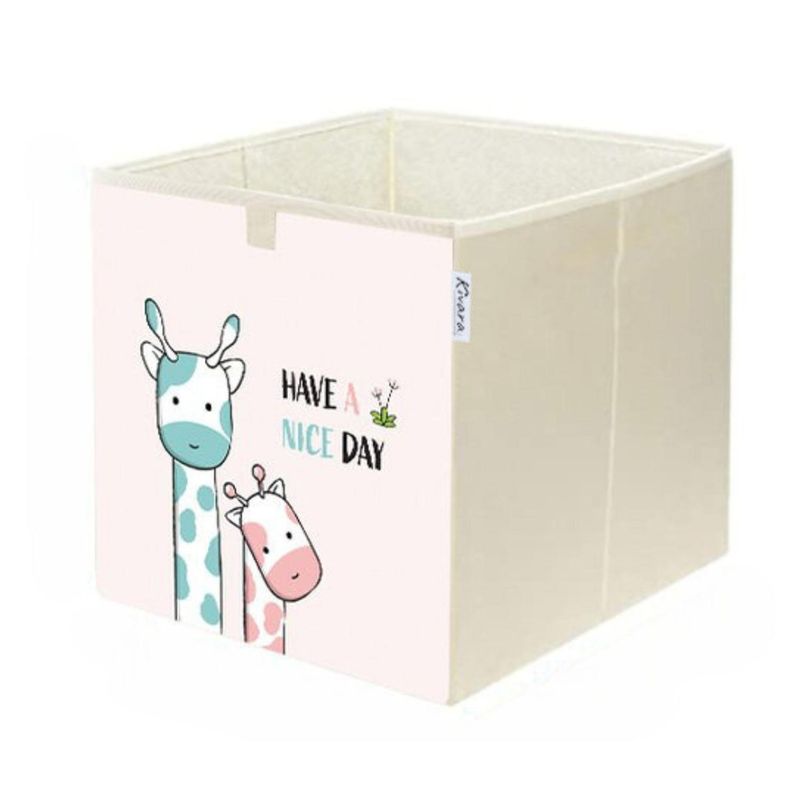 KIVARA - Caja Organizador Juguetes Ropa Infantil Kivara Jirafas
