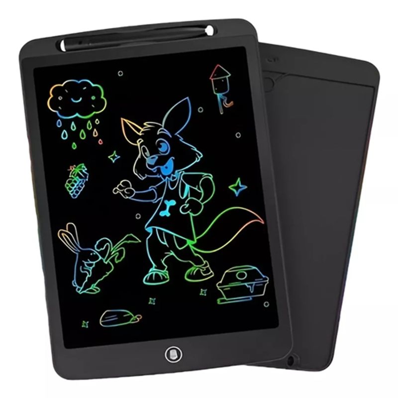 GENERICO - Pizarra Niños Tableta De Dibujos Lcd 12 Pulgadas Negro