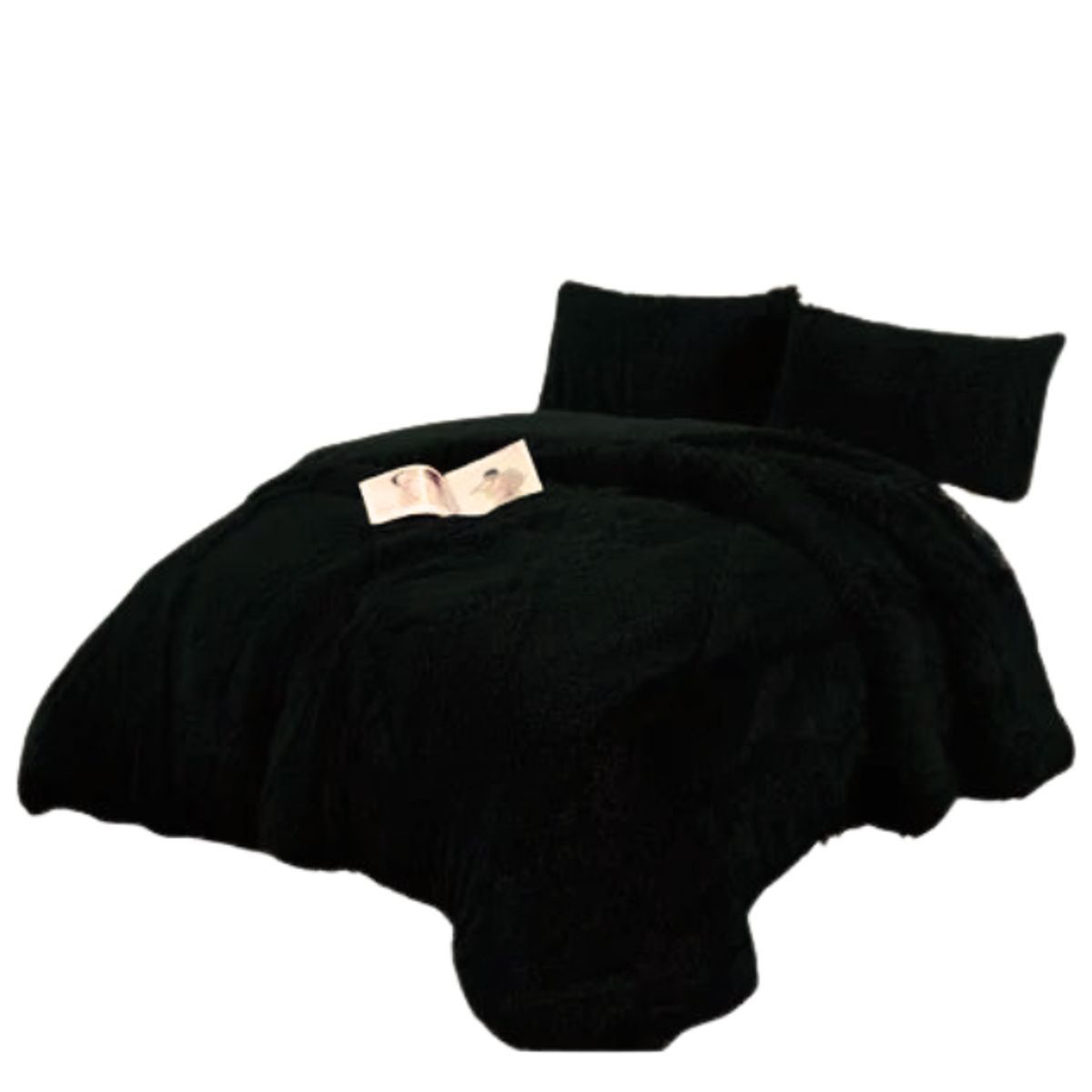 GENERICO - Cobertor Plumón Invierno Chiporro Liso Cama 2 Plazas NEGRO