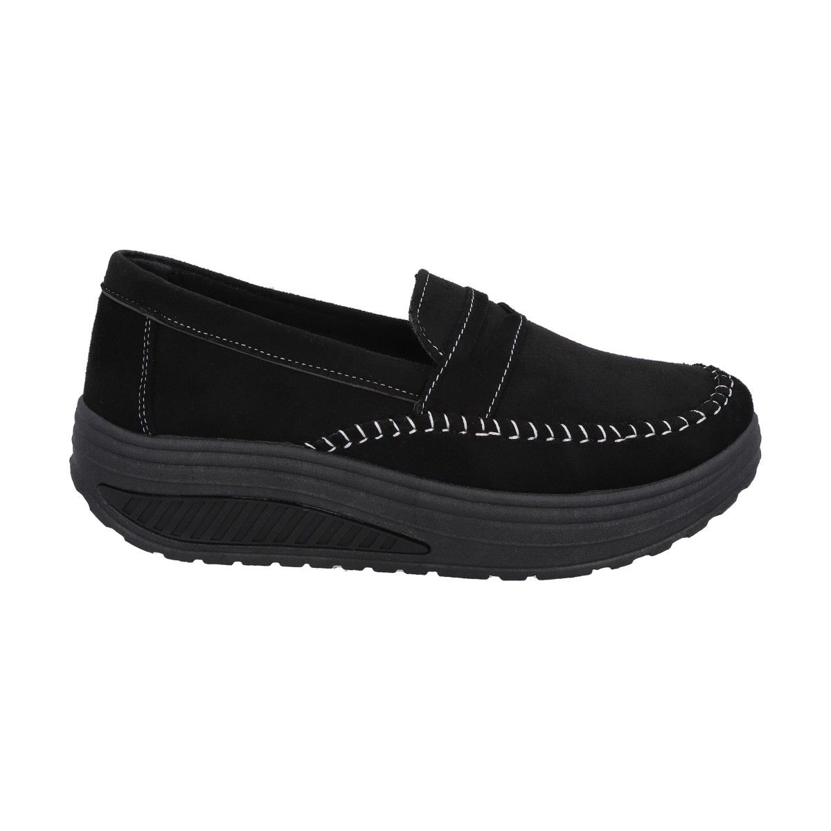 POLICE - Mocasín Mujer Negro/Gris Sole  Police