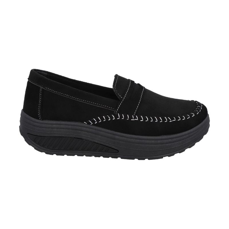 POLICE - Mocasín Mujer Negro/Gris Sole  Police