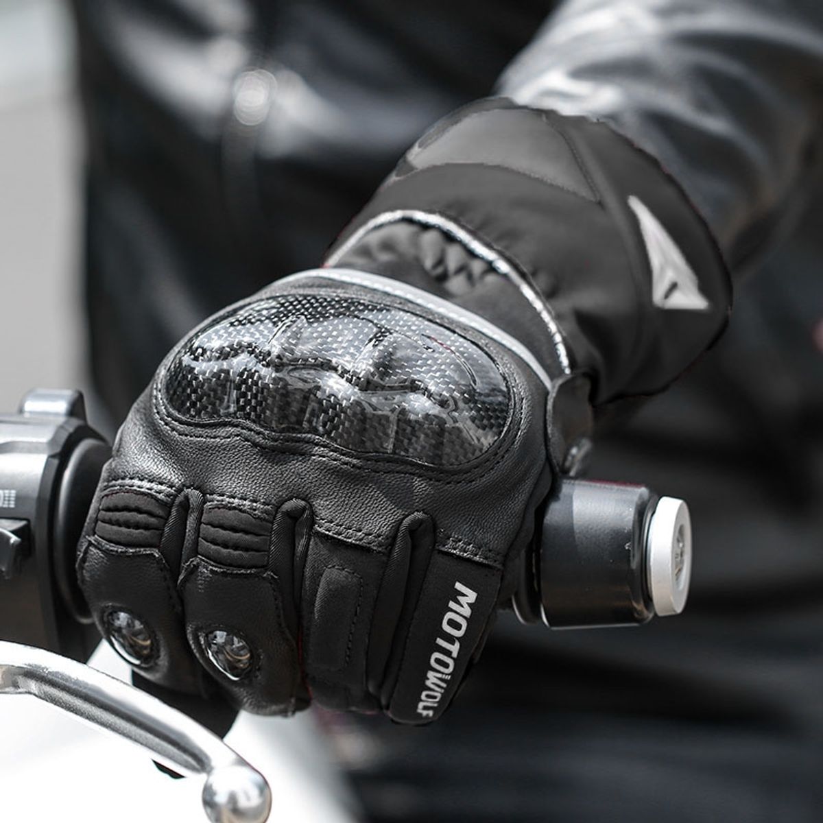 MOTOWOLF - Guantes Para Motociclismo Invierno Motowolf 0307B - NEGRO