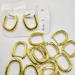 GENERICO - Set De 6 Pares De Bases De Aros Con Baño De Oro Modelos 8