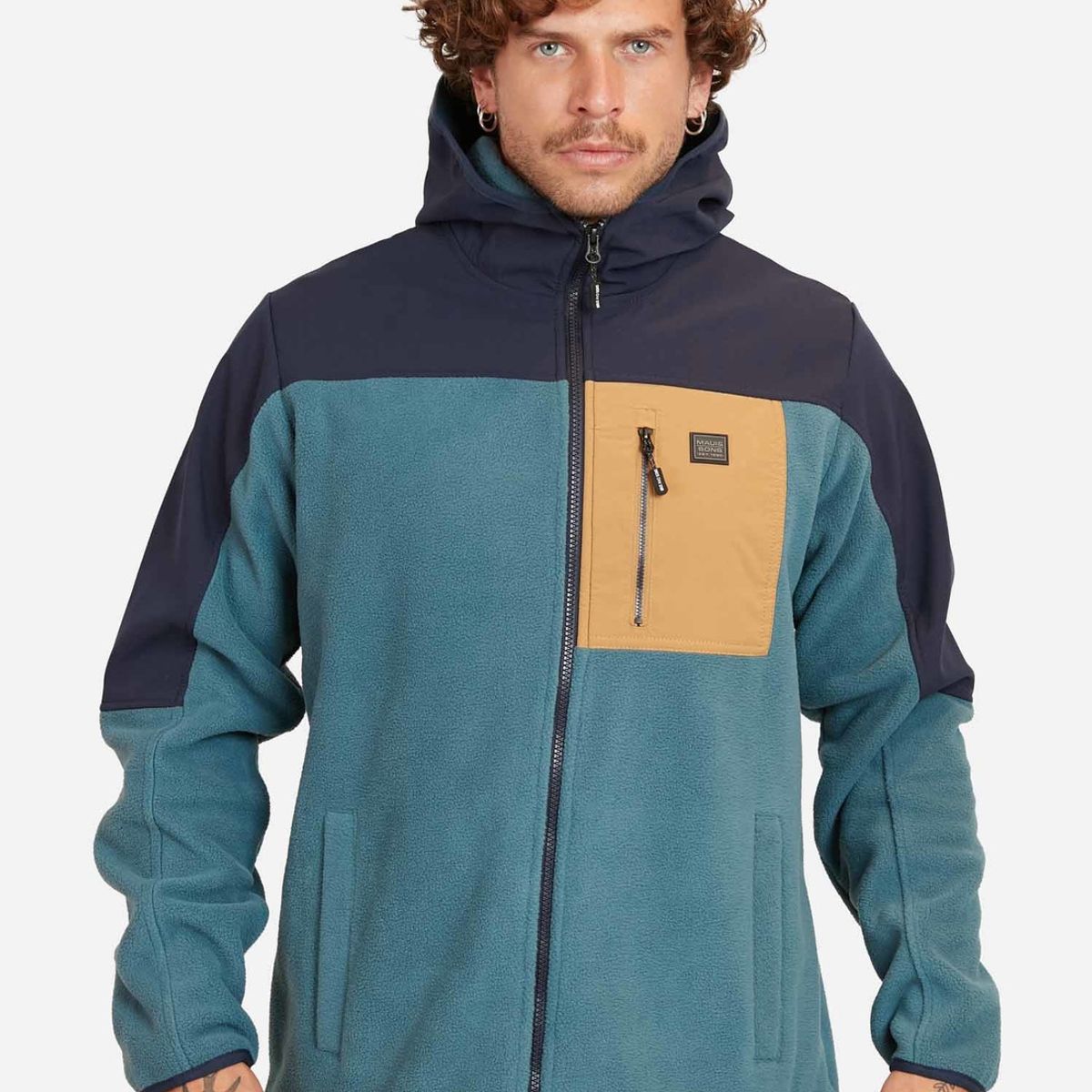 MAUI AND SONS - Poleron Micropolar Nordic Celeste Hombre Maui And Sons