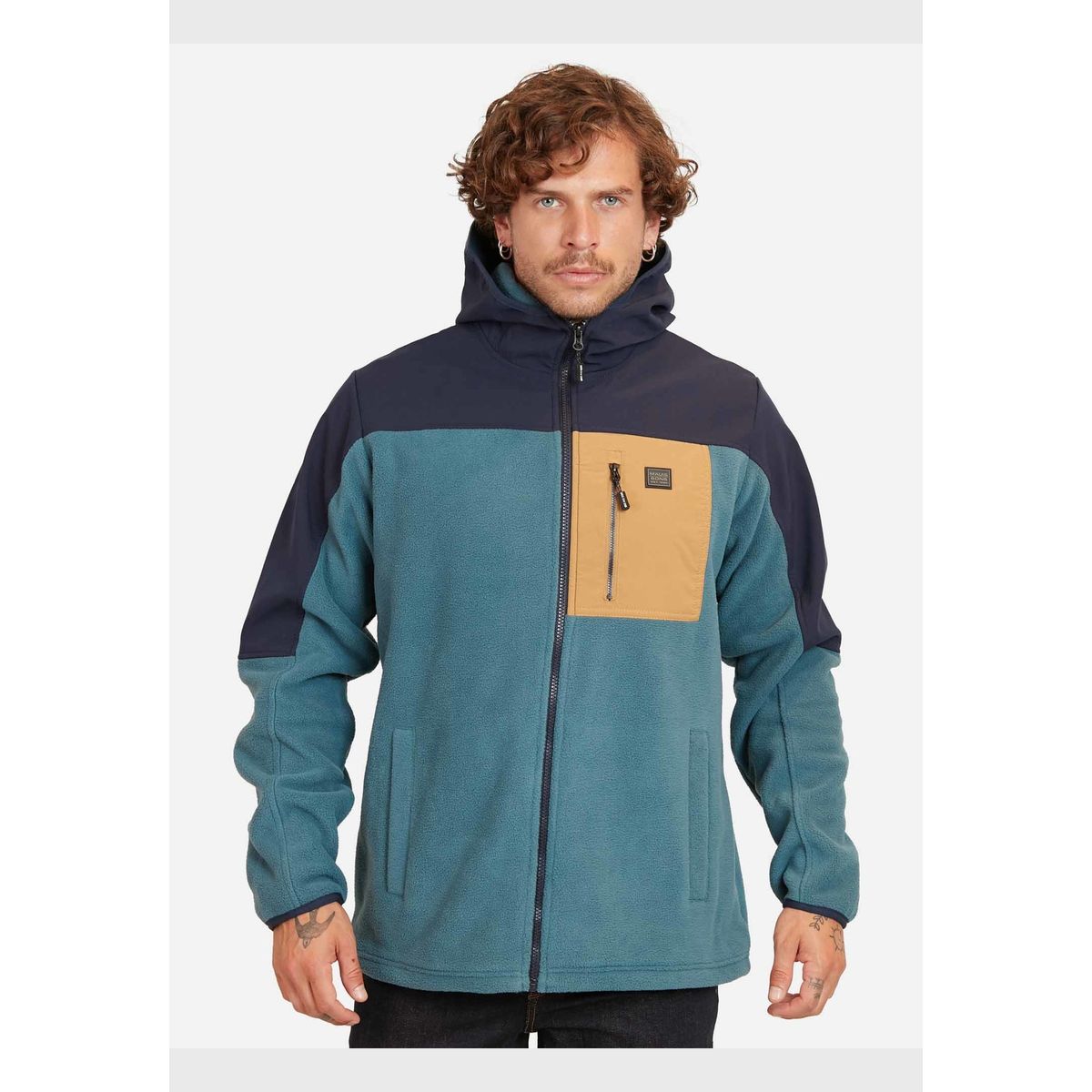 MAUI AND SONS - Poleron Micropolar Nordic Celeste Hombre Maui And Sons