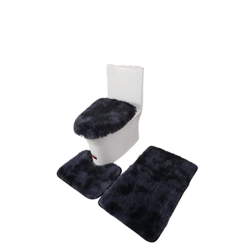 GENERICO - Set de Baño Peludos De Color Negro Japeado3 Piezas TF