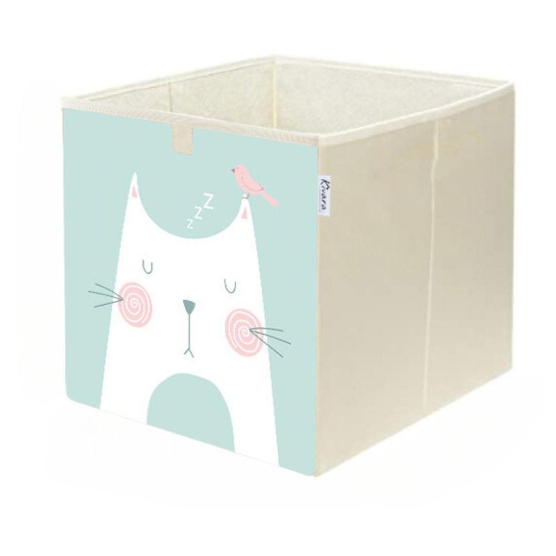 KIVARA - Caja Organizador Juguetes Ropa Infantil Kivara Gato Zzz