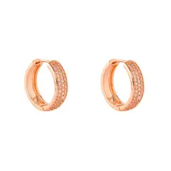 BOAZ JOYAS - ARGOLLAS ARIA 18MM BAÑADAS EN ORO ROSADO