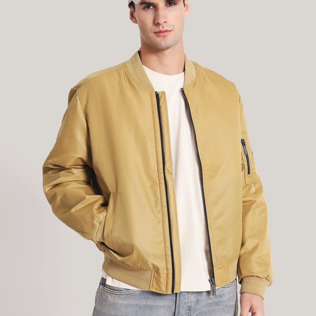 CALVIN KLEIN - Chaqueta Recycled Sateen Iconic  Café Calvin Klein