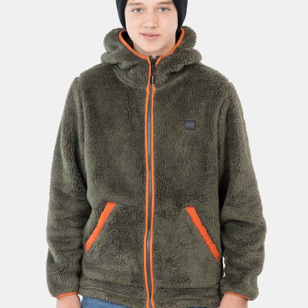 MAUI AND SONS - Poleron Chiporro Grizzy Verde Infantil Maui And Sons